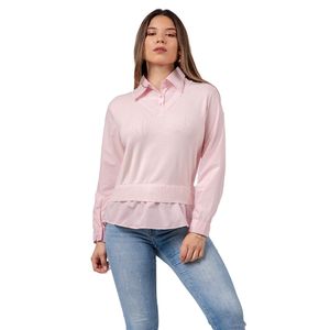 Chompa Camisero 2 en 1 Palo Rosa