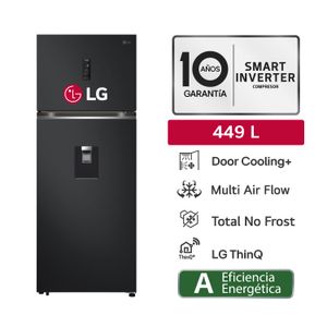 Refrigeradora LG Top Freezer  449L VT45APMC Negra