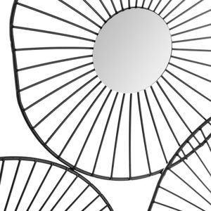 Set 3 Espejos Decorativos Metal Negro 64x54cm Atmosphera