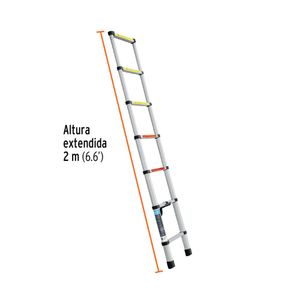 Escalera Telescopica Truper 7 Pasos Aluminio