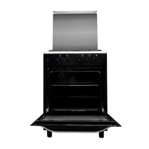 Cocina de Pie a Gas Sole Cartagena 4 hornillas Acero Inoxidable 60cm Negro