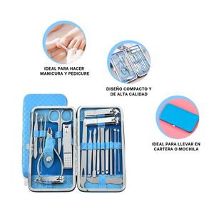 Set de Pedicure Duradero en Color Celeste Y+Papel de Regalo