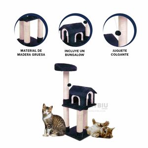Gimnasio de Entretenimiento de Gatos Azul Y+Regalo Agendita