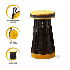 Banco Transportable Plastica en Amarillo Y+Post-it adhesivos