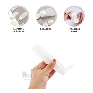 Set para Viaje Recargable en Color Blanco Y+Papel de Regalo