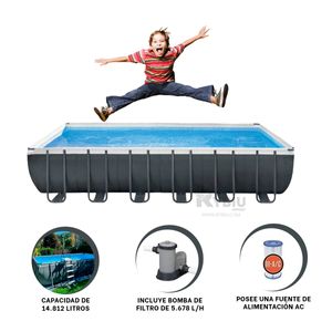 Piscina Sencilla de Transportar y Ergonomica Y+Stickers