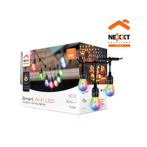 Guirnalda de luces Wifi Nexxt NHB-O100 Exterior 24 luces multicolor y blancas
