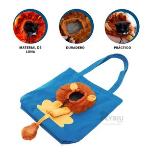 Cartera Transportadora en Forma de Leon Color Azul