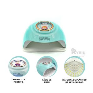 Lampara de Secado de Uñas Compacto en Color Verde Agua