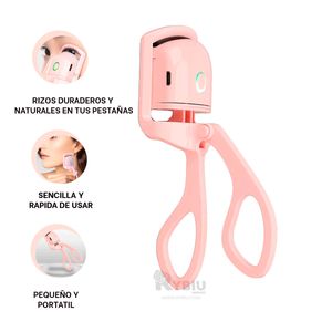 Rizador Moderno Electrico de Color Rosado Y+Stickers