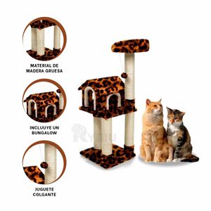 Gym Entretenido y Moderno para Gatos Color Animal Print