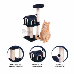 Gimnasio con Bungalow para Gatito Azul Y+Papel de Regalo