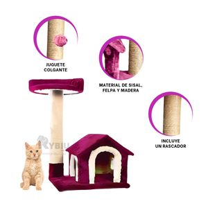 Casa Elegante de Mininos de Color Rosado Y+Papel de Regalo
