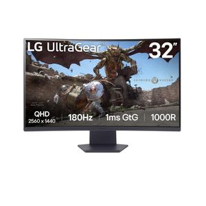 Monitor Gamer LG UltraGear Curvo 32GS60QC-B 32 QHD 180Hz  1ms FreeSync