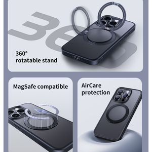 Case para iPhone 15 Pro Baseus CyberLoop Series con soporte con MagSafe, negro