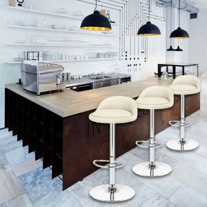 Set x 2 Sillas De Bar Altura Regulable Blanco