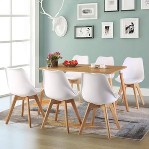 Set x 4 Silla Comedor Tulip de Tela Con Cojín Blanco