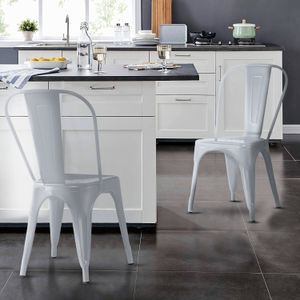 Silla de Bar Metal Tolix Gris