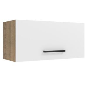 Alacena de Cocina 1 Puerta Abatible Agata 70 cm Marrón/Blanco
