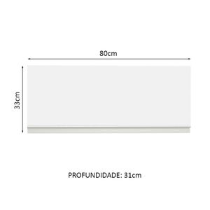 Alacena de Cocina 1 Puerta Abatible Glamy 80 cm Blanco