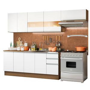 Mueble de Cocina Integral Marcela 280 cm Marrón/Blanco 03