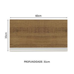 Alacena de Cocina 1 Puerta Basculante Glamy 60 cm Marrón