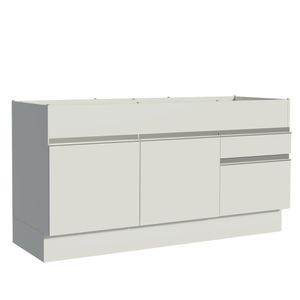 Mueble de Cocina 2 Puertas y 2 Cajones Glamy 150 cm Blanco