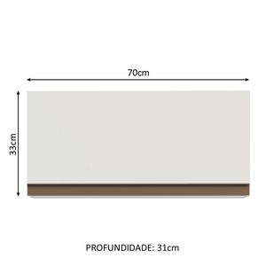 Alacena de Cocina de Cocina 1 Puerta Abatible Reims 70 cm Blanco