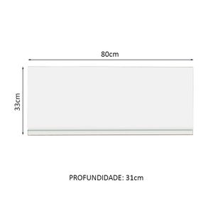 Alacena de Cocina 1 Puerta Abatible Glamy 80 cm Marrón/Blanco