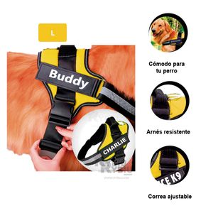 Arnes Pechera Service Dog Talla L Confiable de Tono Amarillo