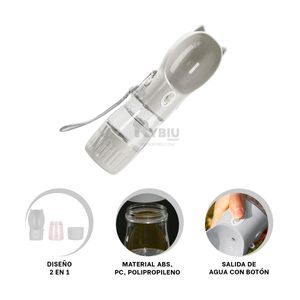 Dispensador Portatil de Agua Tono Plomo Y+Papel de Regalo