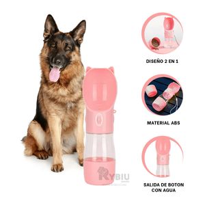 Dispensador para Mascota de Agua Tono Rosado Y+Stickers