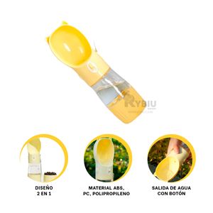 Dispensador Portatil de Agua Tono Amarillo Y+Papel de Regalo