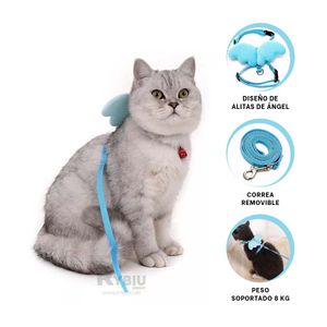 Arnes para Gato en Forma de Alas en Celeste Y+Stickers