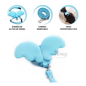 Arnes Regulable con Alitas Pequeñas en Color Celeste