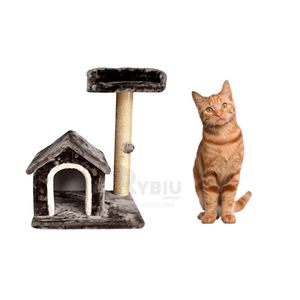 Casa Gym Felino de Doble Piso Tono Gris Y+Papel de Regalo