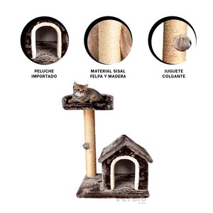 Casa de Ejercicio para Minino Color Gris Y+Regalo Agendita