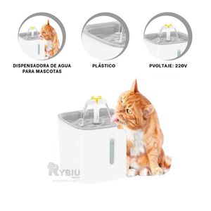 Bebedero Inteligente de Plastico Blanco Y+Regalo Stickers