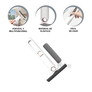 Mini Mopa Portatil con 3 Cabezales de algodon en Blanco