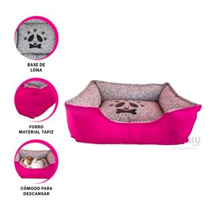 Cama para Perro Talla S con Hipoalergico de Color Fucsia