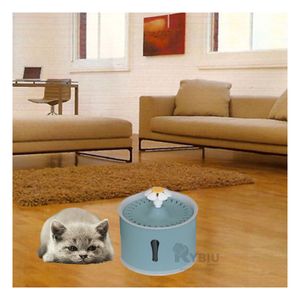 Fuente con Forma Circular de Color Azul Acero Y+Stickers