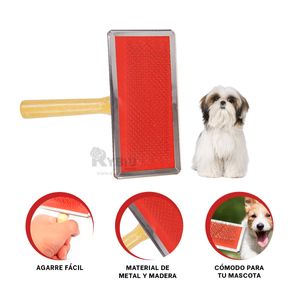 Cepillo Bonito en Metal Tono Rojo Talla M Y+Regalo Agendita