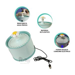 Fuente de Agua Circular Pet de Plastico de Color Verde