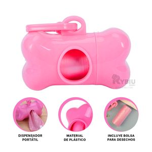 Bolsa con Protector de Forma Hueso Rosado Y+Regalo Stickers