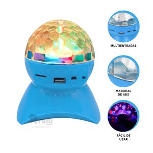 Proyector Portatil y Brillante Tono Celeste Y+Stickers