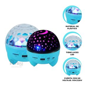 Proyector Versatil y Divertido para Discoteca Color Celeste