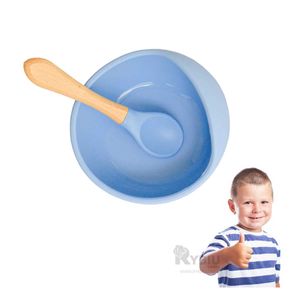 Plato de Mesa Hipoalergenico Niño en Celeste Y+Stickers