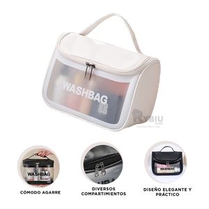 Neceser Eficiente de Color Blanco Y+Stickers