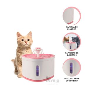 Fuente Durable para Beber Agua Rosado Y+Papel de Regalo
