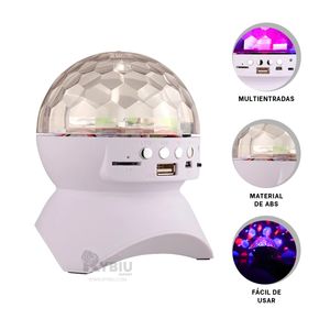 Bocina Bluetooth Lampara con Luces Blanco Y+Papel de Regalo